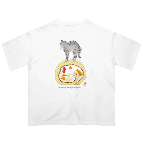 にゃんこロール オーバーサイズTシャツ