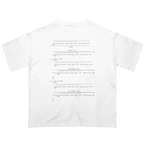 三次方程式の解の公式 オーバーサイズTシャツ