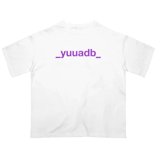 __yuuadb__ ロゴ 紫 オーバーサイズTシャツ