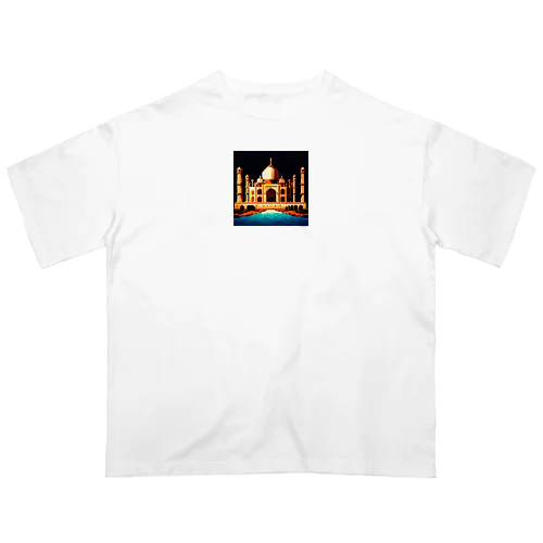 ドット絵　世界遺産シリーズ　『タージ・マハル』 オーバーサイズTシャツ