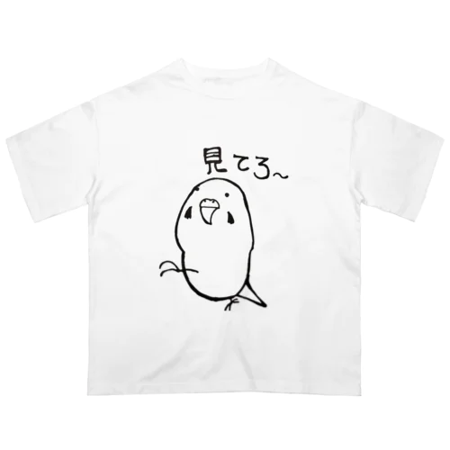 考えるインコ オーバーサイズTシャツ