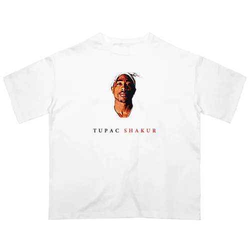 2PAC TUPAC SHAKUR FACE イラストデザイン Oversized T-Shirt