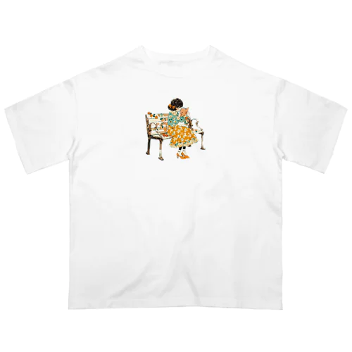 花のベンチで読書v2 Oversized T-Shirt