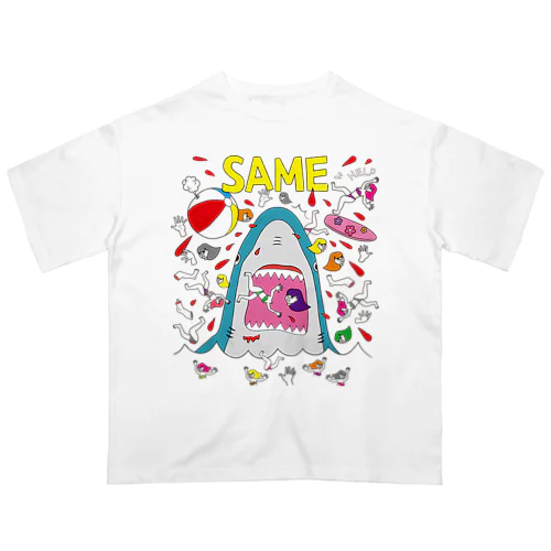 夏本番! サメパニック Oversized T-Shirt