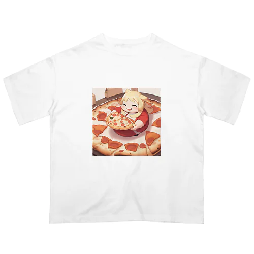 ピザを食べるデブ Oversized T-Shirt