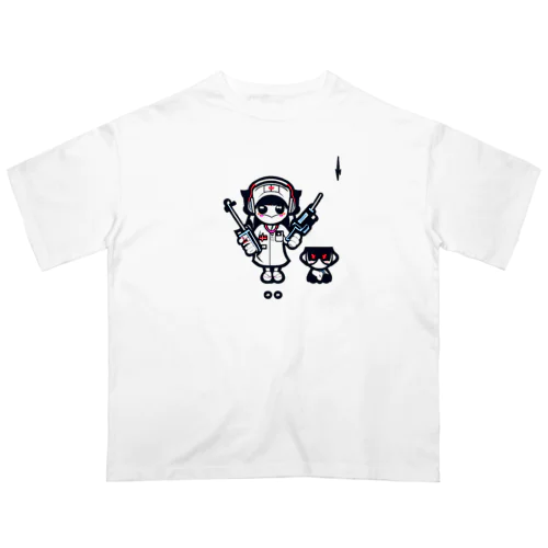 CuteCombat_nurse(ナース)_ver.002 オーバーサイズTシャツ