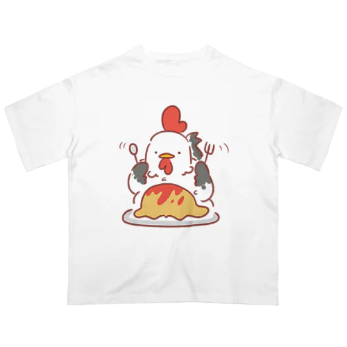 にわとりオムライス オーバーサイズTシャツ