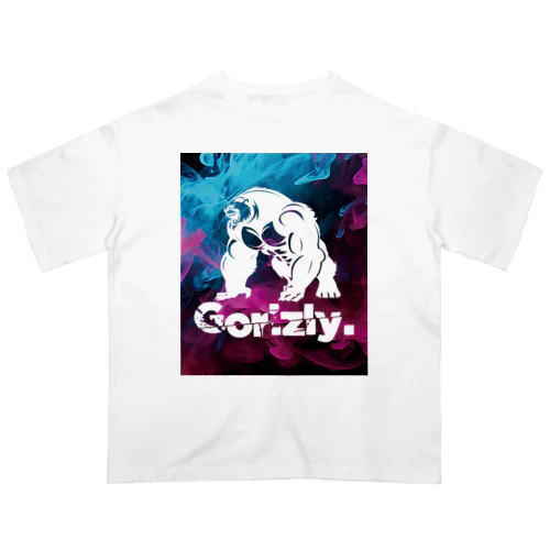 Gorizly_ロゴ #002(White) オーバーサイズTシャツ