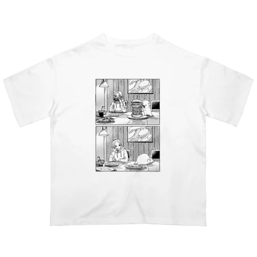 ハンバーガーとねこ Oversized T-Shirt