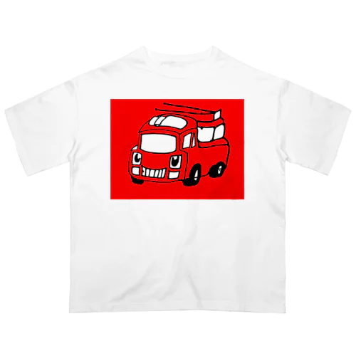 消防車 オーバーサイズTシャツ