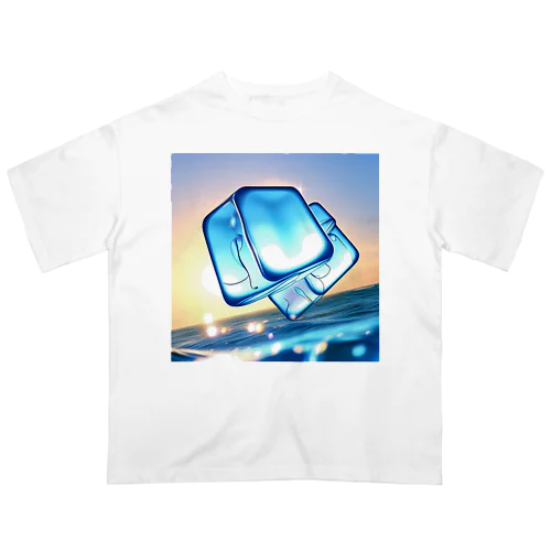 海に来て嬉しいcube達（Cubes happy to come to the sea.） Oversized T-Shirt