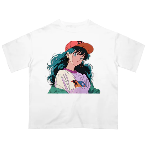 80-90's　レトロアニメ風 Oversized T-Shirt