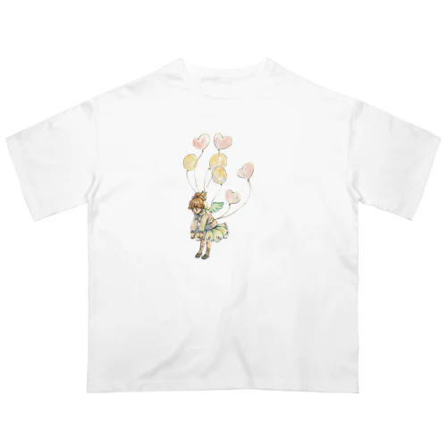 風船と天使 オーバーサイズTシャツ