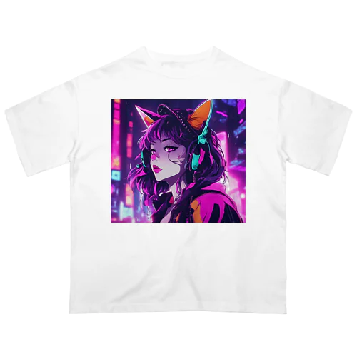 パンクビビッド・ピエロキャット kAsumI オーバーサイズTシャツ