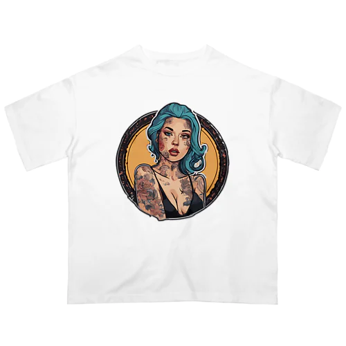 Urban Inked Chic、片面プリントTシャツ、期間限定 オーバーサイズTシャツ