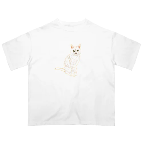 眉間は見た！キャット オーバーサイズTシャツ