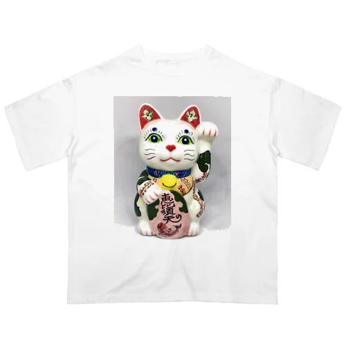 招き猫・恵比寿天 オーバーサイズTシャツ