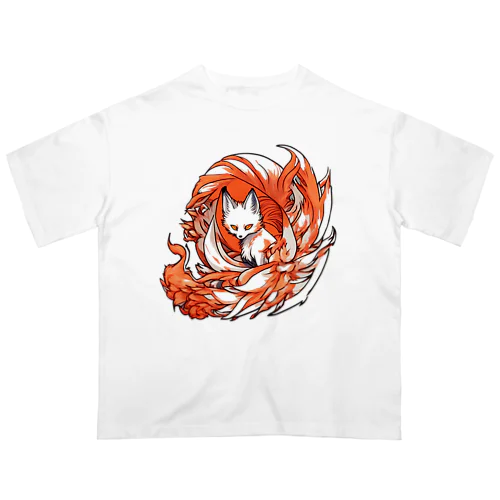 九尾のお狐様 オーバーサイズTシャツ