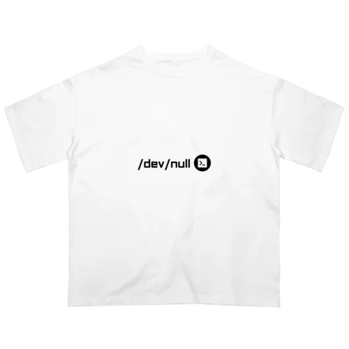 dev null ブラックロゴデザイン オーバーサイズTシャツ