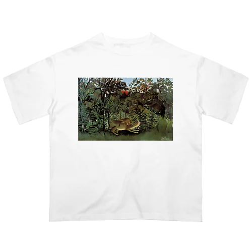 飢えたライオン / The Hungry Lion Throws Itself on the Antelope Oversized T-Shirt