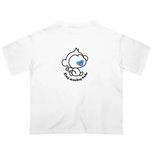 Tiny monkey babe 黒 オーバーサイズTシャツ