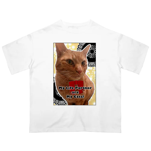 茶トラの愛猫『虎乃助くん』 オーバーサイズTシャツ