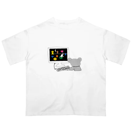 パソコンくま オーバーサイズTシャツ