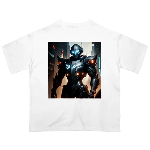 ネオクロン: 高度なAI搭載のサイバーパンクの世界で活躍するロボット Oversized T-Shirt