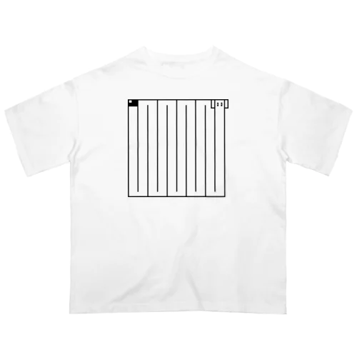 幾何学的ボルゾイ オーバーサイズTシャツ