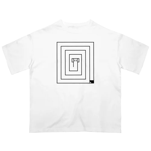 幾何学的ボルゾイ～渦の章～ Oversized T-Shirt