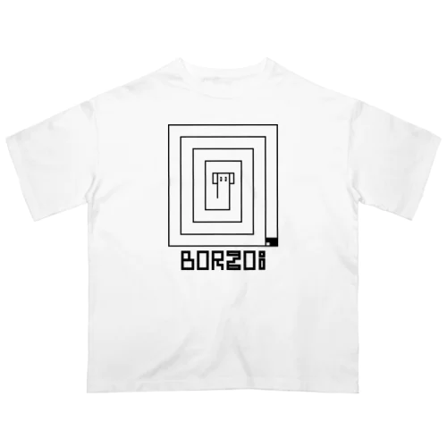 幾何学的ボルゾイ～渦の章～【ロゴ入り】 Oversized T-Shirt