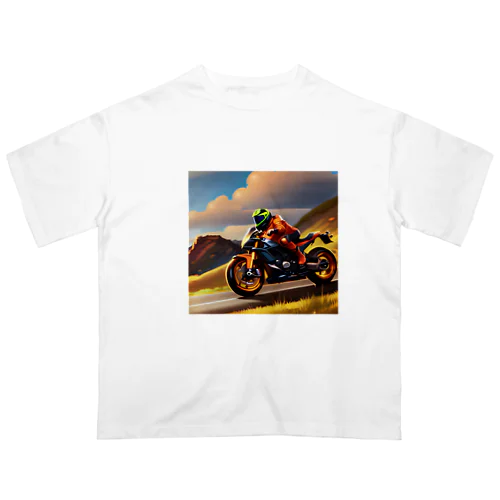 バイクで走る オーバーサイズTシャツ
