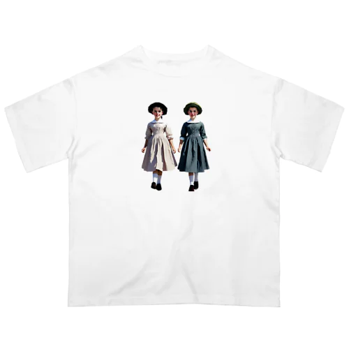 かわいい双子ちゃん オーバーサイズTシャツ