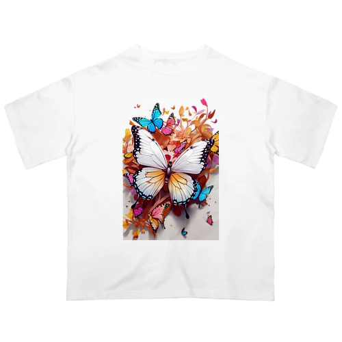 Colorful butterflies オーバーサイズTシャツ