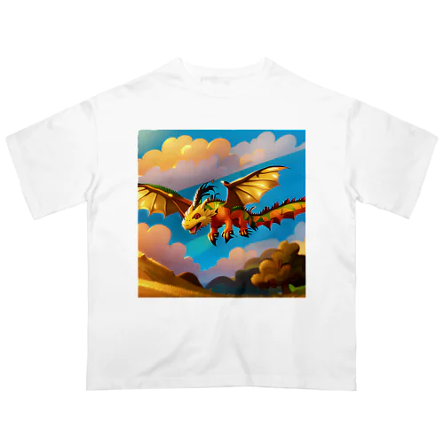 八恩森の守り空龍　 オーバーサイズTシャツ