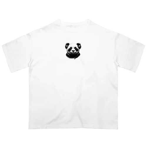 Headphones & Pandas（ヘッドホン & パンダ） Oversized T-Shirt