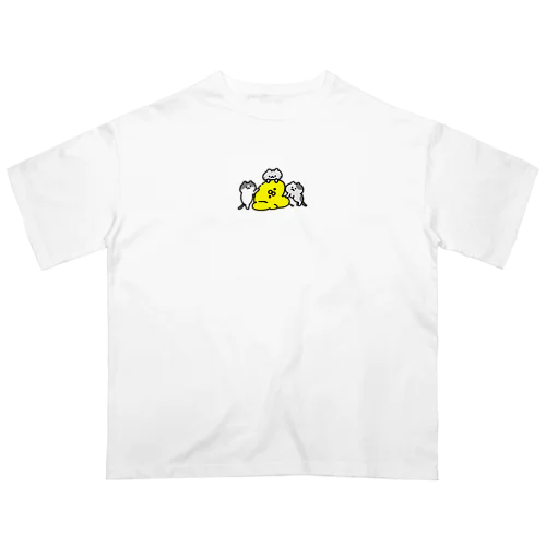 猫とぴよたそ オーバーサイズTシャツ