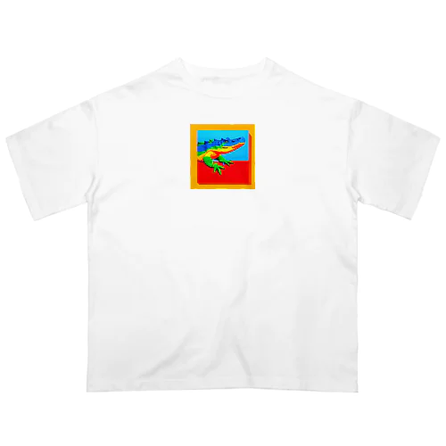 カラフルクロコダイル Oversized T-Shirt