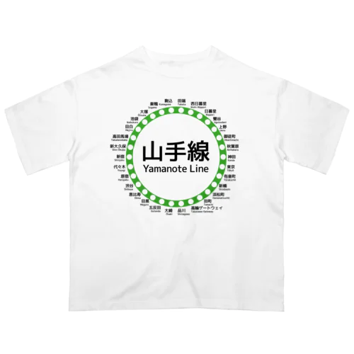 JR山手線路線図 オーバーサイズTシャツ