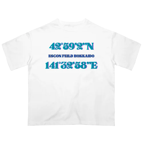 野球場　地図　座標 オーバーサイズTシャツ