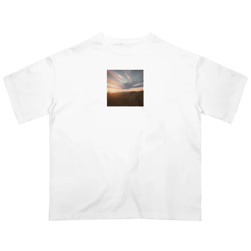 空《夕日》 オーバーサイズTシャツ