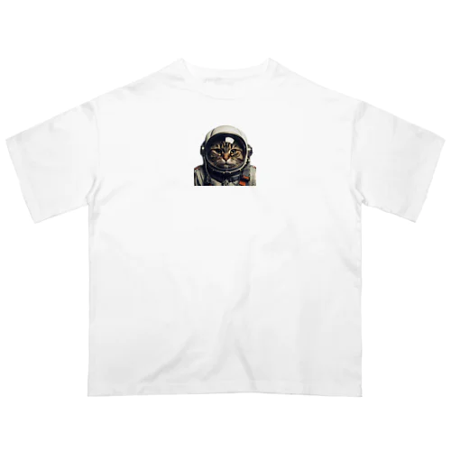 🚀 宇宙猫スペーススーツグッズ 🚀 オーバーサイズTシャツ