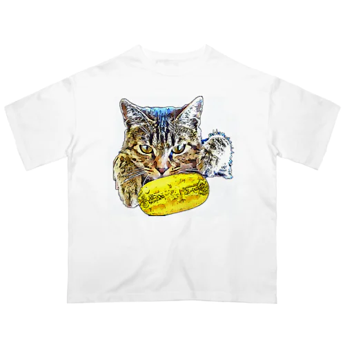 猫に小判 オーバーサイズTシャツ