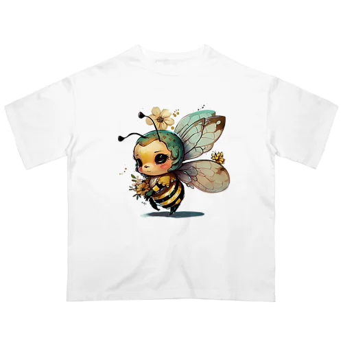 蜂のイラストグッズ オーバーサイズTシャツ