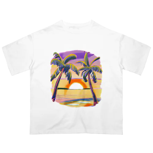 夕暮れ時の海 Oversized T-Shirt