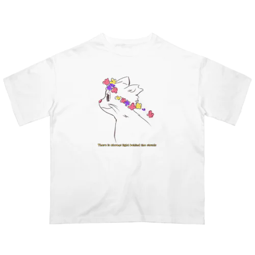 花冠と猫 Oversized T-Shirt