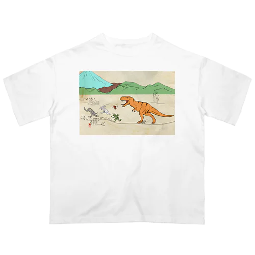 鳥獣ティラノ オーバーサイズTシャツ