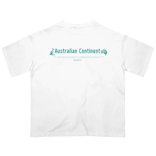 オーストラリア大陸とカンガルー オーバーサイズTシャツ