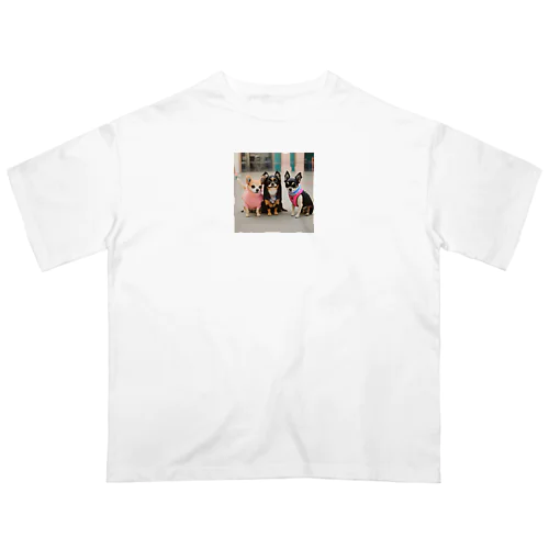 ラブリーナチワワトリオの冒険 Oversized T-Shirt
