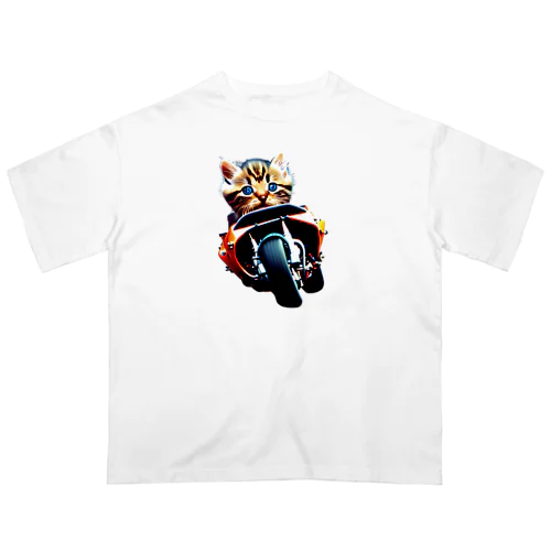レーサー猫ちゃん Oversized T-Shirt